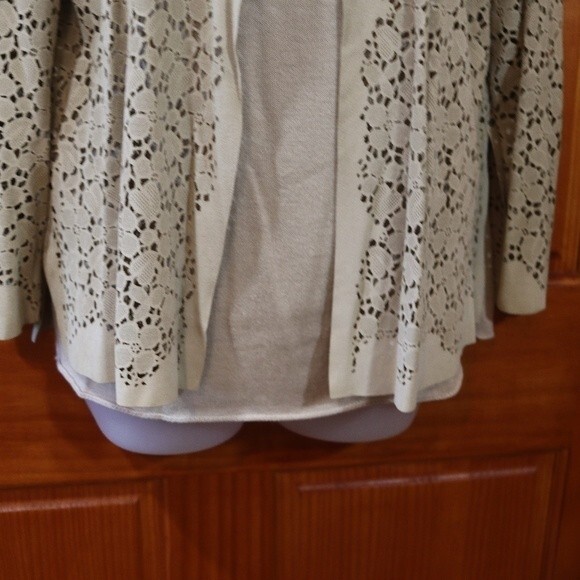 Armani Collezioni Vintage 90s Leather + Cashmere Cardigan Sweater Set – Designer - Picture 6 of 16